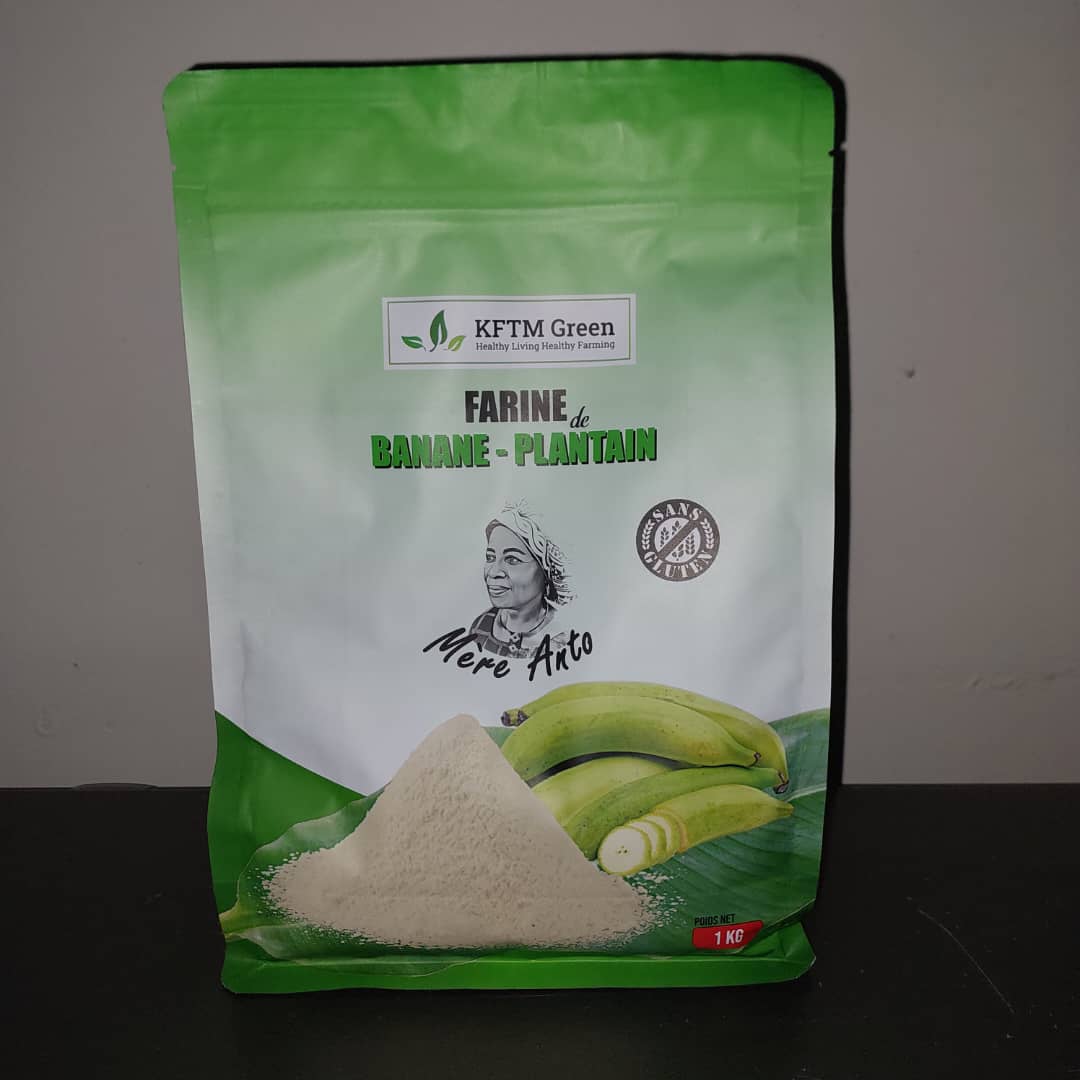 Farine de Banane-Plantain Mère Anto 1 kg — packshot — KFTM Green